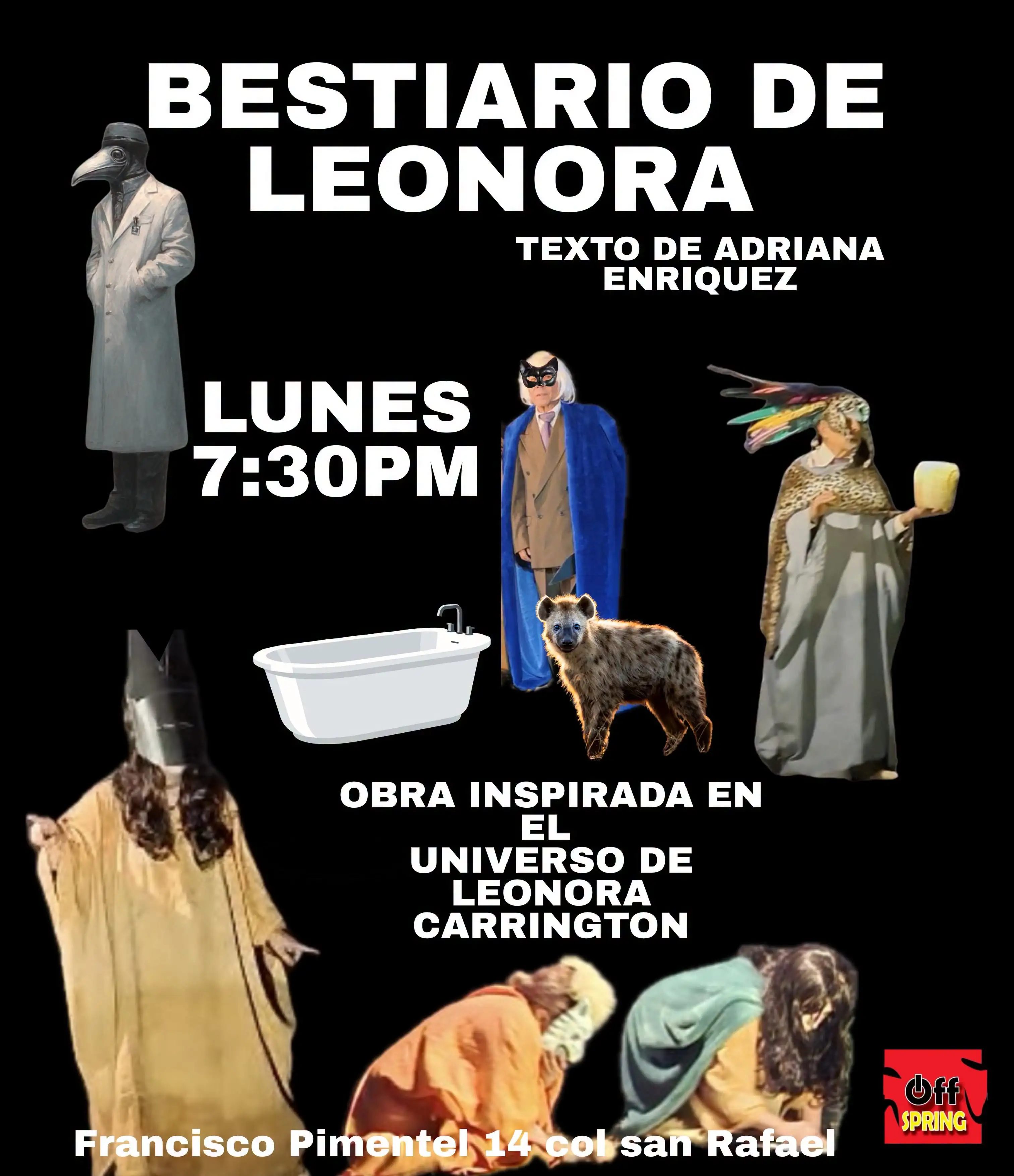 Cartel El Bestiario de Leonora