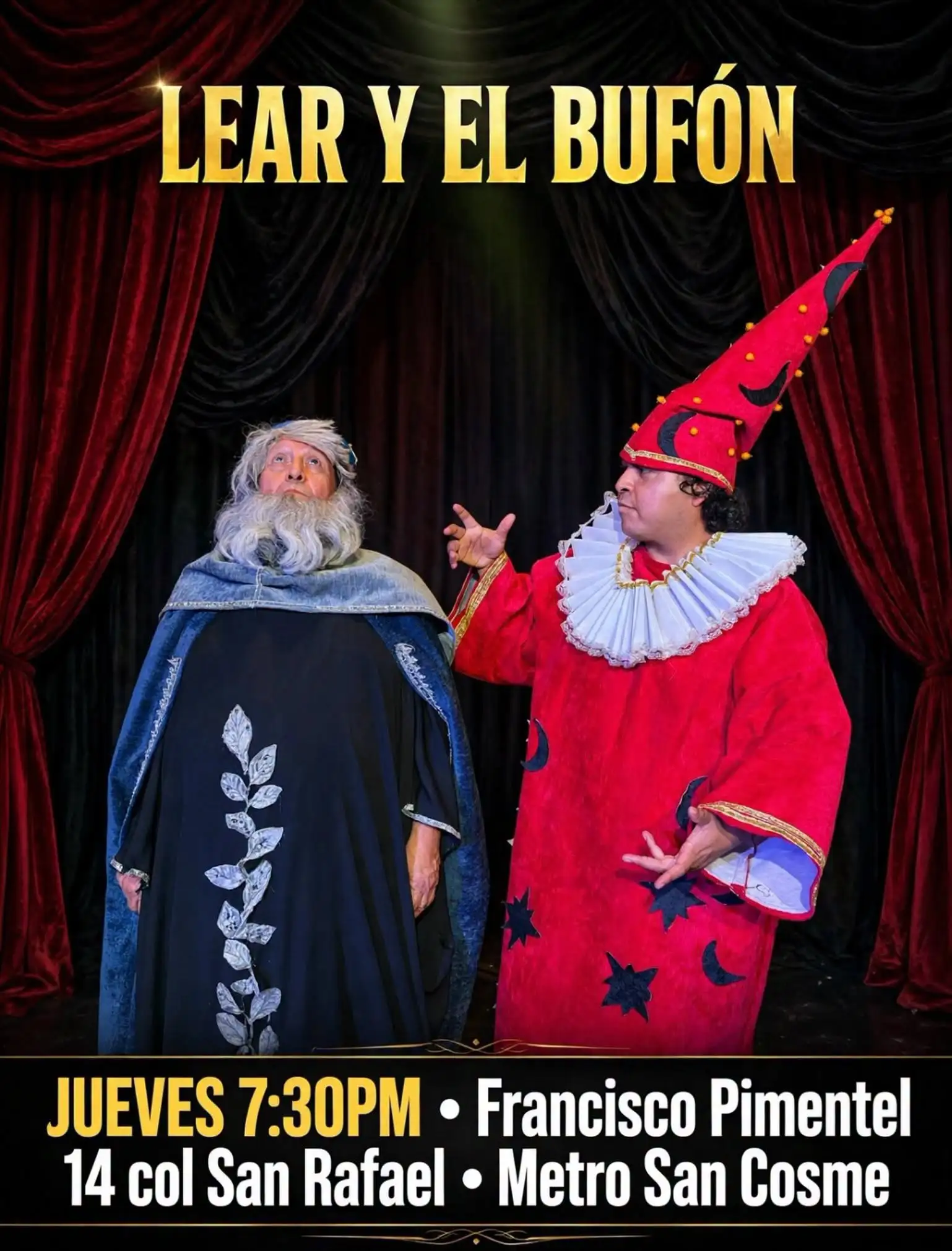 Cartel El Rey Lear y su Bufón