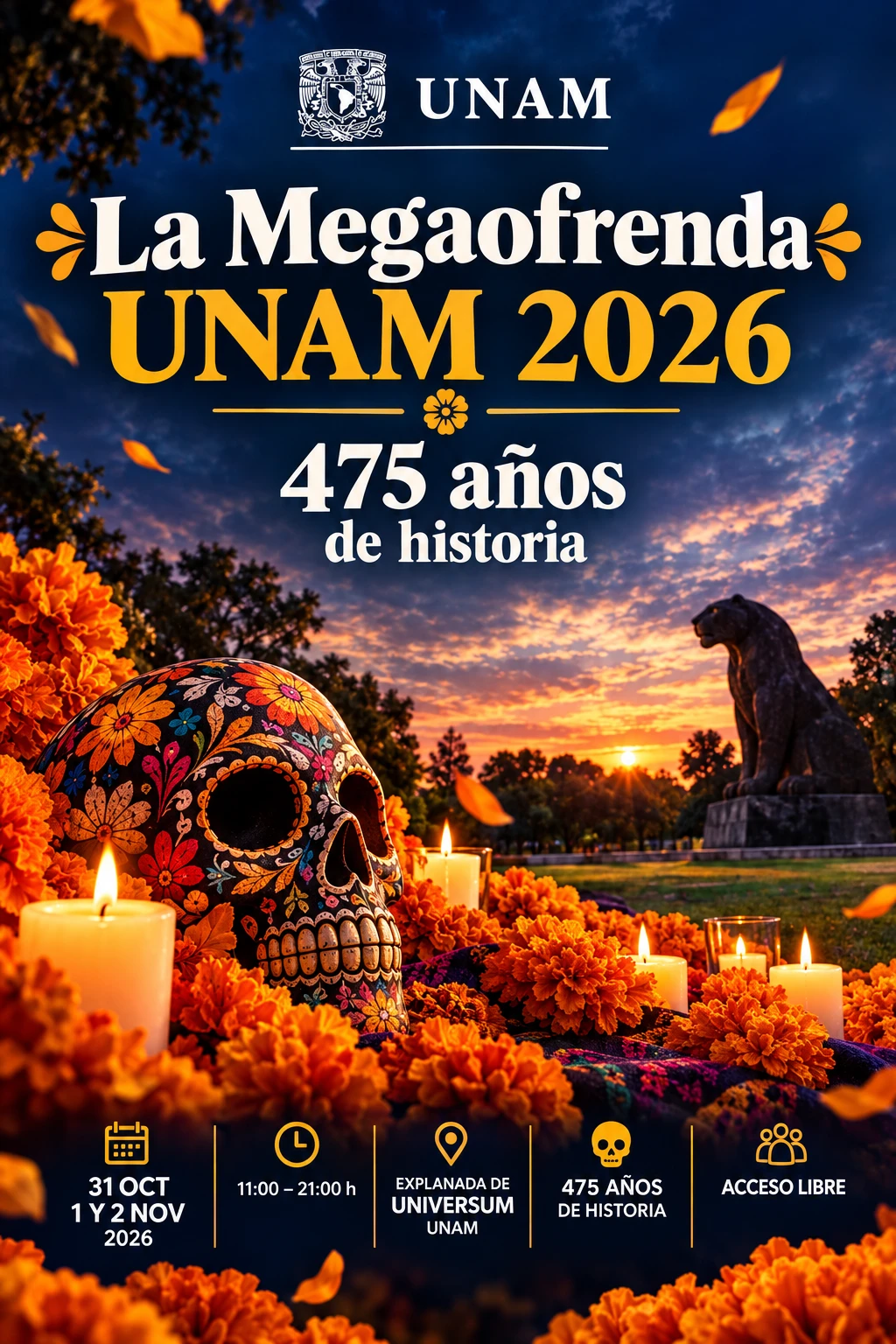 Cartel Megaofrenda UNAM 2026
