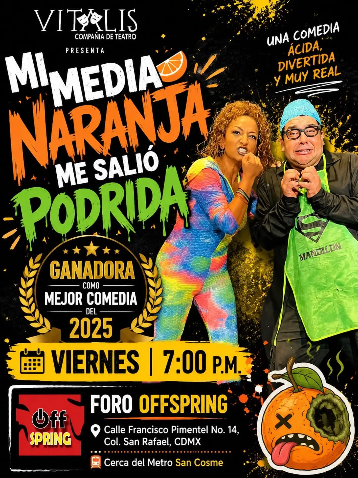 Cartel Mi Media Naranja me Salió Podrida